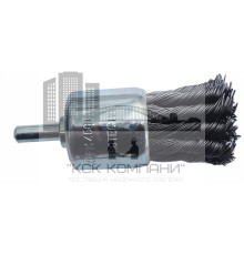 Щетка-крацовка концевая со шпилькой для дрели, крученая проволока, 25 мм (шт.)