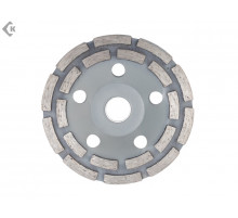 Круг алмазный, сегментный, чашечный, шлифовальный, двурядный, 125 мм (1 шт)