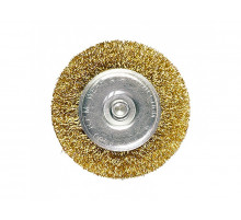 Щетка-крацовка со шпилькой для дрели, круглая, диаметр 75 мм (шт.)
