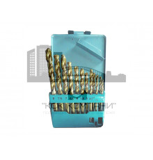 Набор нитридтитановых сверл по металлу, 13 предметов, пластмассовый короб (уп.)