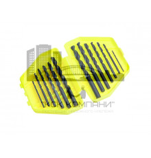 Набор сверл по металлу, 13 предм.1,5-6,5 мм, шаг через 0,5 мм, пластмассовый короб