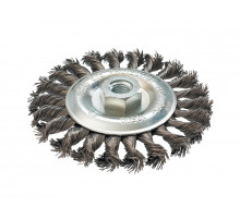 Щетка-крацовка для УШМ,дисковая,крученная проволока,диаметр 100мм,посадочный диаметр 22,2 мм