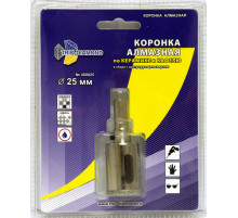 Коронка алмазная по керамике и кафелю с центрирующим сверлом 25мм (1 шт) 