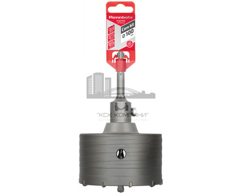 Коронка твердосплавная по бетону 100 мм в сборе с хвостовиком  Corebitt (1 шт)