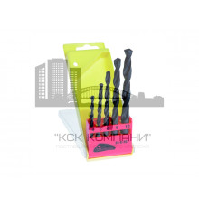 Набор сверл по металлу, 5 предм. 4-5-6-8-10 мм, пластмассовый короб