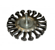 Щетка-крацовка со шпилькой для дрели, круглая, крученная проволока, диаметр 75 мм (шт.) 