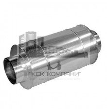 Шумоглушитель круглый Ø160/600 мм. оцинк. сталь