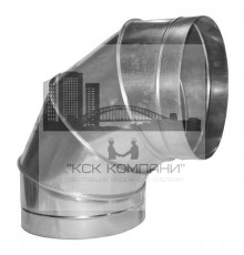 Отвод 90° Ø400 оцинк. сталь