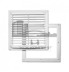 К007 Решётка разъёмная с москитной сеткой (203*203)