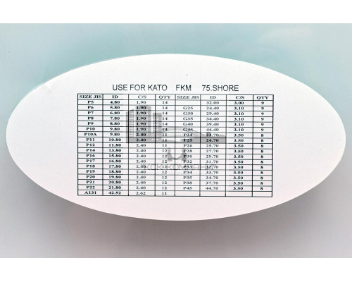Набор колец фторкаучуковых уплотнительных O-Ring FKM75 KATO 366шт