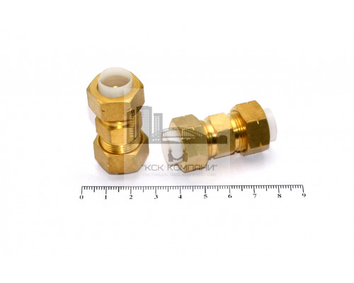 Фитинг пневматический цанговый латунный прямой NKI 12