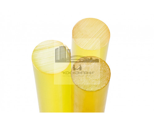 Полиуретан стержень Ф 65 мм ШОР А83 Китай (500 мм, 2.0 кг, жёлтый)