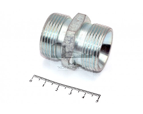 Штуцер для РВД соединительный 41/41  М33х2.0 - М33х2.0 грань S36