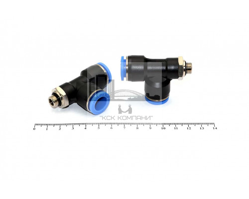 Пневмофитинг цанговый Т-образный с наружной резьбой PST 12-G01 (R1/8)