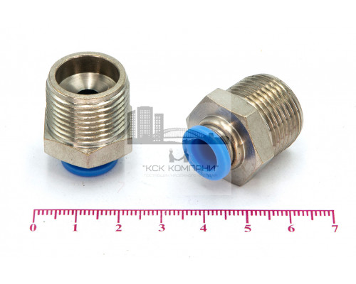 Пневмофитинг цанговый прямой с наружной резьбой PC 8-М20х1.5