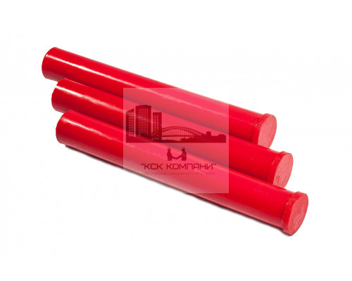 Полиуретан стержень Ф 55 мм (400 мм, 1.2 кг, красный, ШОР А85) Россия