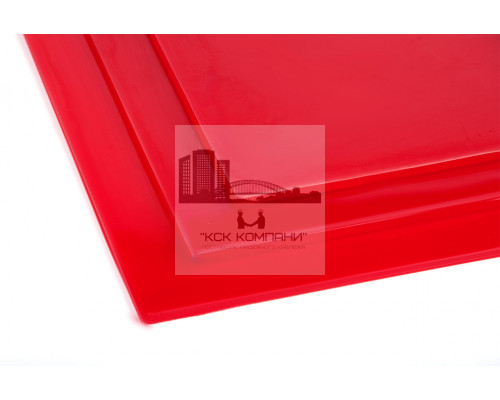 Полиуретан листовой 5 мм (500х500 мм, ~1.6 кг, красный) Россия