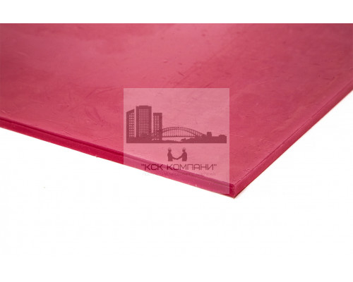 Полиуретан листовой 5 мм (500х500 мм, ~1.6 кг, красный) Россия