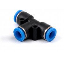 Фитинг пневматический цанговый пластиковый Т-образный PUT 8