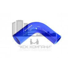 Патрубок силиконовый угловой с переходом Ф 51х57 мм L 150х150 мм, 90 град.