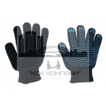 Перчатки х/б+пэ с ПВХ нанесением утепленные