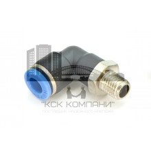 Пневмофитинг цанговый L-образный с наружной резьбой PL 6-М8х1