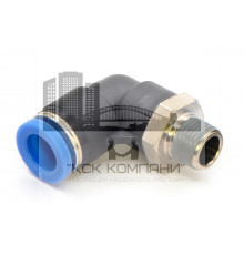 Пневмофитинг цанговый L-образный с наружной резьбой PL 8-01 (R1/8")