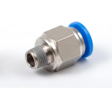 Пневмофитинг цанговый прямой с наружной резьбой PC 10-01 (R1/8")