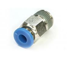 Пневмофитинг цанговый прямой с наружной резьбой PC 4-01 (R1/8")