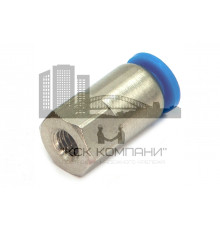 Пневмофитинг цанговый прямой с внутренней резьбой PCF 4-М5х0.8