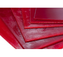 Полиуретан листовой 5 мм (500х500 мм, ~1.6 кг, красный) Россия