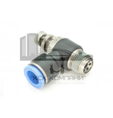 Регулятор расхода воздуха L-образный с наружной резьбой NSC 12-03 (R3/8")