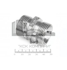 Штуцер для РВД соединительный 41/41  М33х2.0 - М33х2.0 грань S36