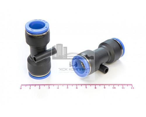 Фитинг пневматический цанговый пластиковый прямой PUC 16