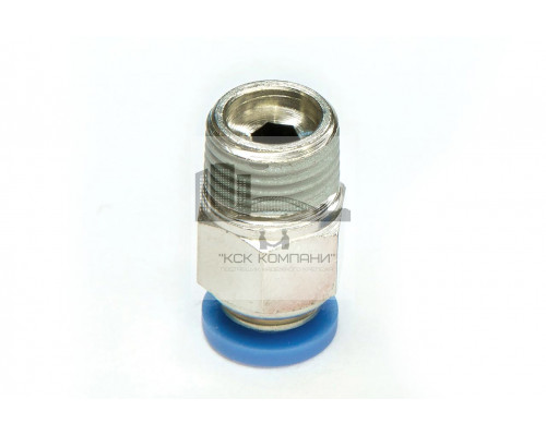 Пневмофитинг цанговый прямой с наружной резьбой PC 4-01 (R1/8)