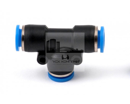 Фитинг пневматический цанговый пластиковый Т-образный PUT 8