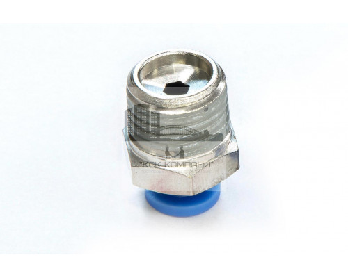 Пневмофитинг цанговый прямой с наружной резьбой PC 4-02 (R1/4)
