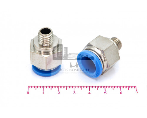 Пневмофитинг цанговый прямой с наружной резьбой PC 12-М10х1.5