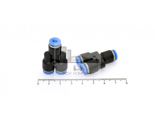 Фитинг пневматический цанговый пластиковый Y-образный PY 4