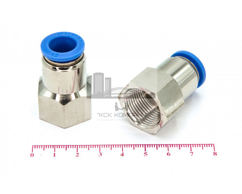 Пневмофитинг цанговый прямой с внутренней резьбой PCF 12-М20х1.5
