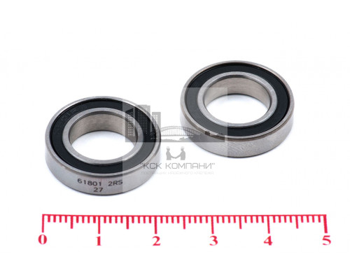 Подшипник 6801 2RS (1000801, 61801) 12*21*5мм