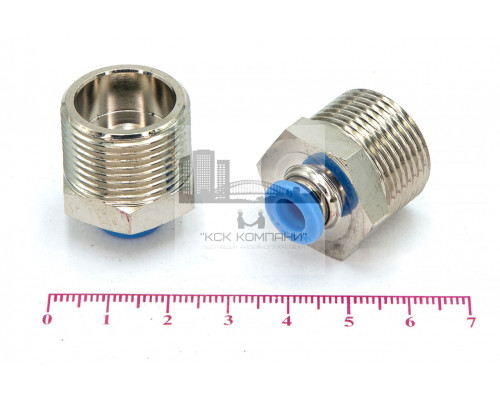 Пневмофитинг цанговый прямой с наружной резьбой PC 6-М22х1.5