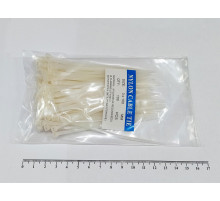 Кабельная стяжка белая 3х100 мм пластиковая (100 шт)