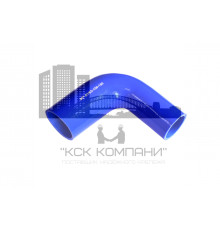 Патрубок силиконовый угловой с переходом Ф 51х63 мм L 150х150 мм, 90 град.