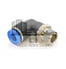 Пневмофитинг цанговый L-образный с наружной резьбой PL 6-01 (R1/8")