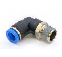 Пневмофитинг цанговый L-образный с наружной резьбой PL 8-02 (R1/4")