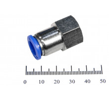 Пневмофитинг цанговый прямой с внутренней резьбой PCF 10-03 (R3/8")
