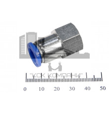 Пневмофитинг цанговый прямой с внутренней резьбой PCF 10-03 (R3/8")