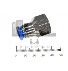 Пневмофитинг цанговый прямой с внутренней резьбой PCF 10-04 (R1/2")