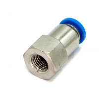 Пневмофитинг цанговый прямой с внутренней резьбой PCF 6-М8х1